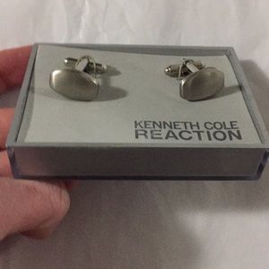 NIB NORDSTROM KENNETH COLE BRAND SILVER CUFF  LINKS SET MENS SUITING